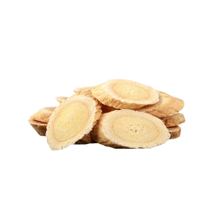 Fotografia macro delle radici dell’Astragalus membranaceus